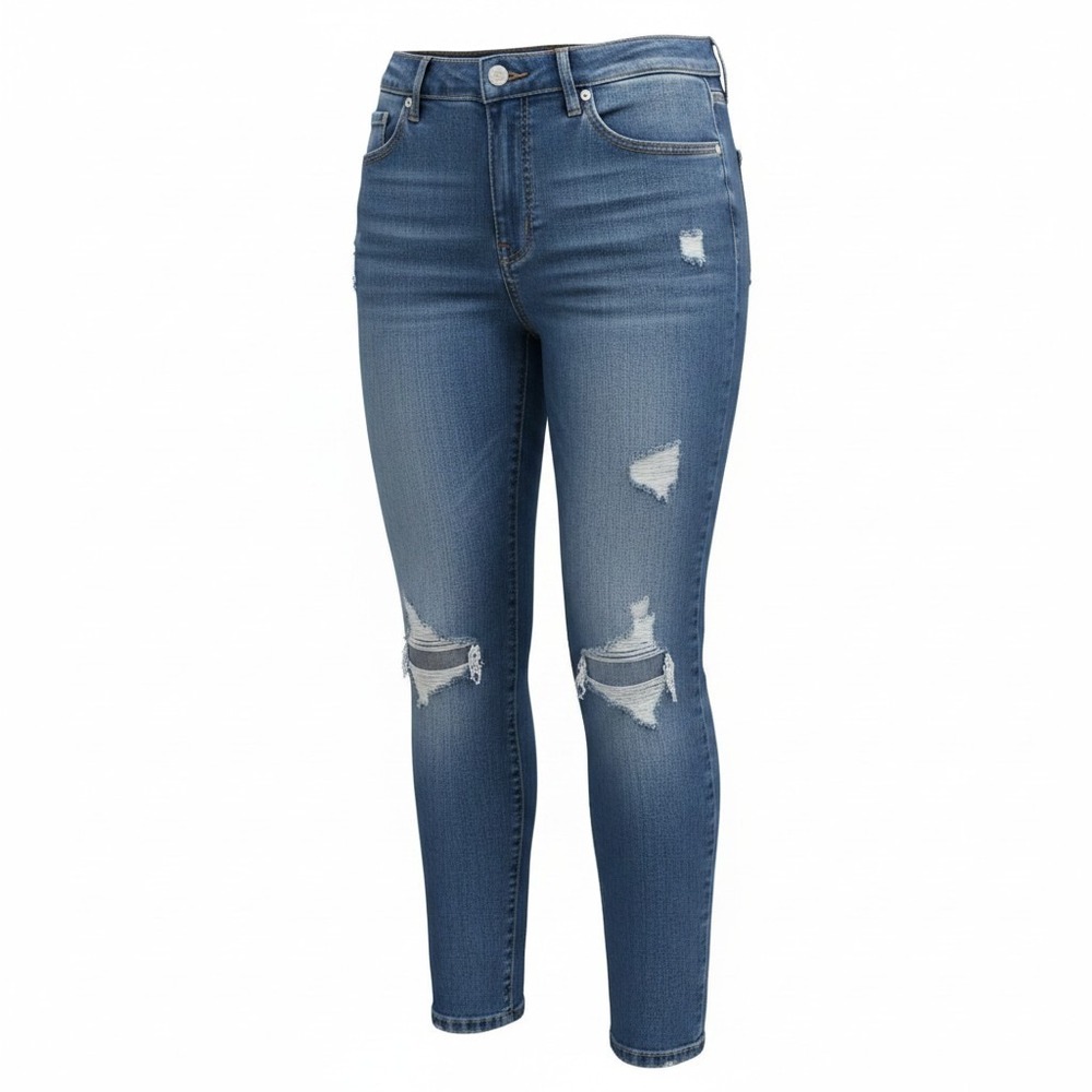 Jeans Banana Republic 31/12 Women Blue Excellent Curvy Girlfriend Distressed